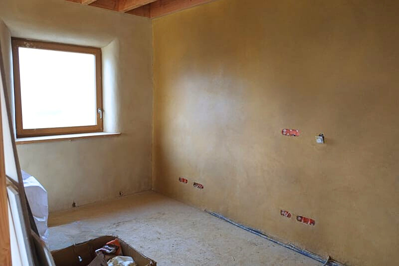 realisation mur terre jaune